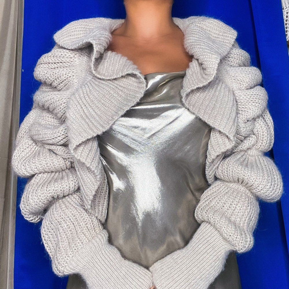 Elegant Short Knitted Jacket